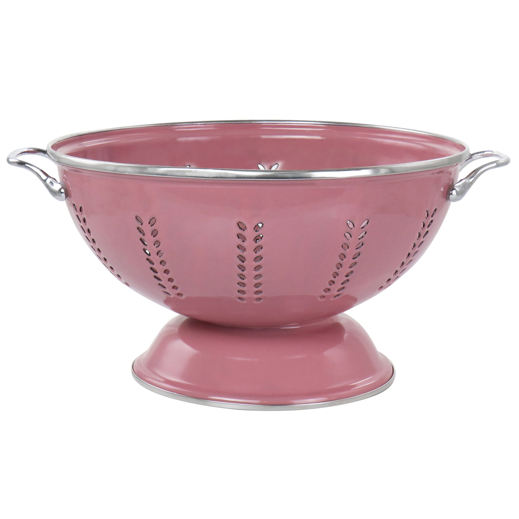 Gibson Home Plaza Cafe Red 4 Quart Enamel Colander
